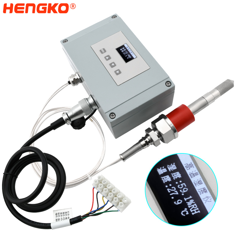 200 degree HENGKO HT403 High temperature and humidity transmitter 4~20mA High precision humidity transmitter for Severe industrial applications