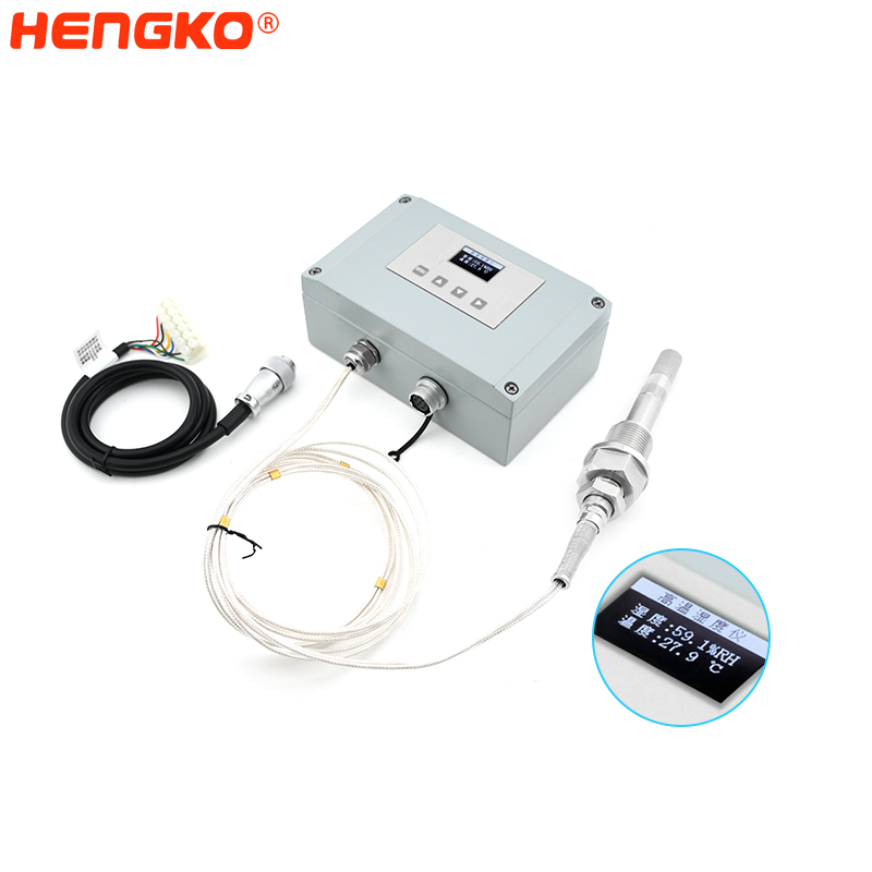 200 درجة HENGKO HT403 جهاز إرسال درجة الحرارة والرطوبة العالية 4 ~ 20mA جهاز إرسال الرطوبة عالي الدقة للتطبيقات الصناعية الشديدة