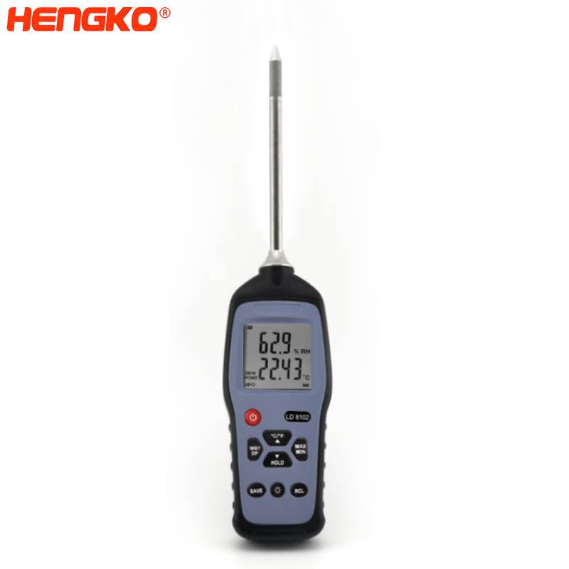 Handheld digital temperature and relative humidity data recorder
