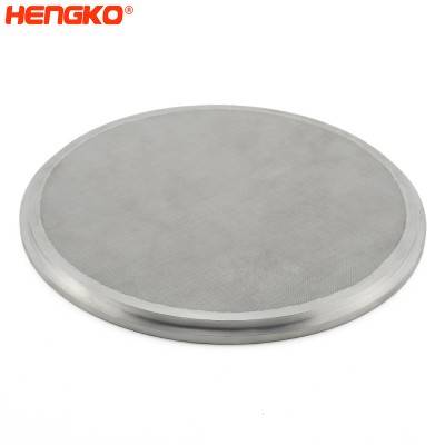 Gampang Clean Micron keropos SUS Sintered 316L Stainless Steel Inline Metal Sheet Plate Round Filter