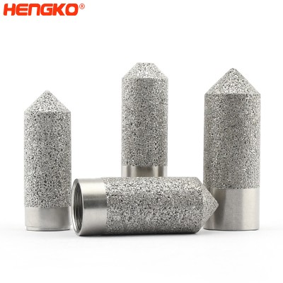 customized long-term stability sintered porous metal stainless steel sensor housing for industrial temperature and humidity transmitter