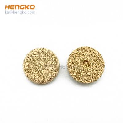 Nhazi nkeonwe 15 45 90 micron ntụ ntụ sintered brass bronze porous metal oil filter disc.