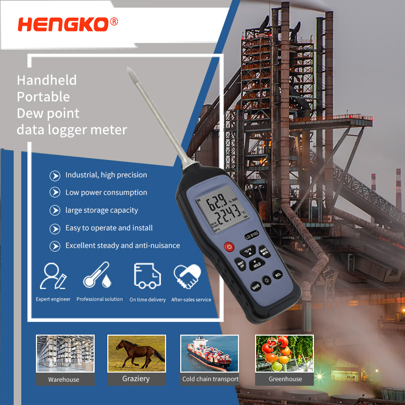 H&T Wilgotność i temperatura Bezprzewodowy cyfrowy inteligentny czujnik Kompaktowy monitor higrometrowy Kalibrator wilgotności Industrail Automation
