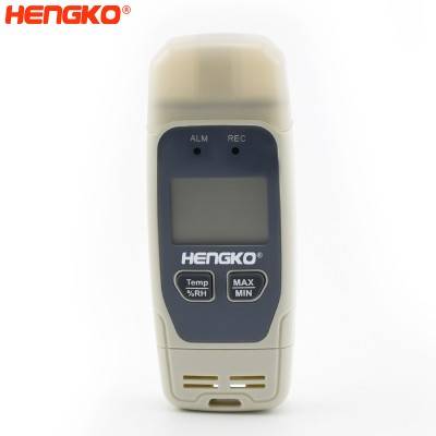 Waterproof digital relative temperature and humidity USB data logger for high-pressure applications