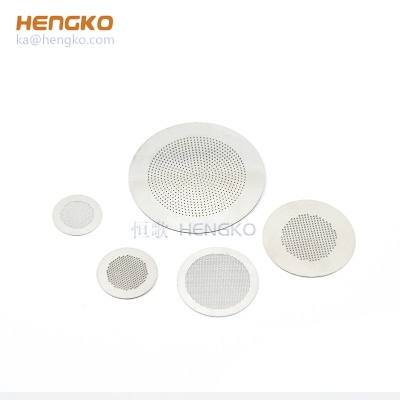 Customized sintered porous stainless steel 304/316L wire mesh/powder filter disc for industry & Lab filtration