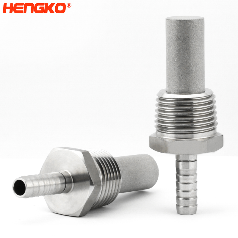 Excellent quality Wort Aeration Stone -
 SFH02 2 Micron sintered stainless steel inline oxygenation diffusion aeration stone 1/2” NPT with 1/4” barb – HENGKO