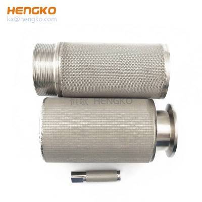 Customized micron sintered porous metal stainless steel cylinder mesh filter tube for oil water filtration