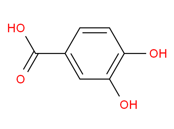 Представено изображение на протокатехинова киселина