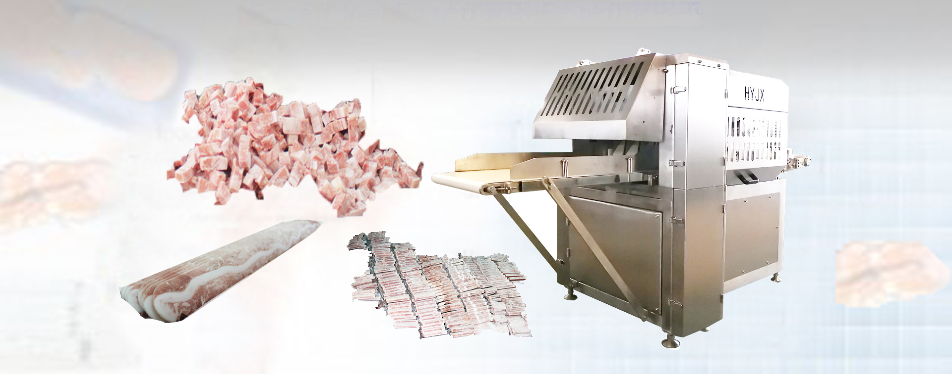 Máquina de corte de carne conxelada