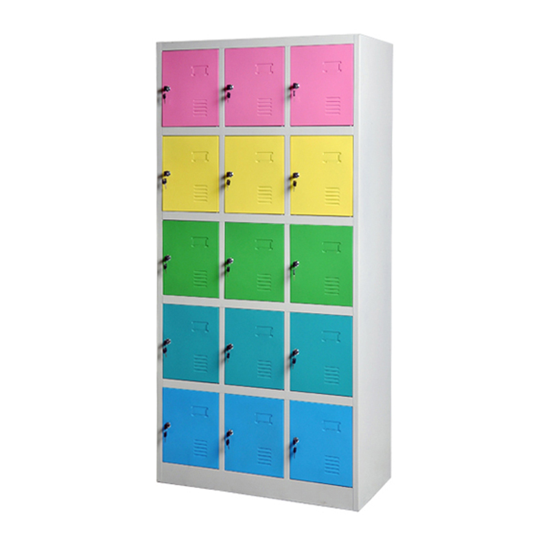 Hot-selling Metal Locker Wardrobe - HG-029E-01 Metal Fifteen Door Locker In Storage For Office School Gym Steel Cabinet – Hongguang