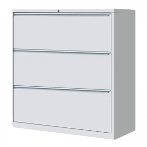 HG-005-A-3D Opisina Muwebles Lockable lateral metal steel 3 drawer nagbitay filing cabinet