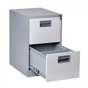 HG-001-A-2D-01A Könnyen összeszerelhető irodai acél tároló szekrény függőleges 2 fiókos iratszekrény