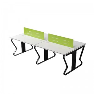HG-B01-D26 Tavolinë ndarëse me 4 stacione pune Tavolinë zyre mobiljesh prej çeliku