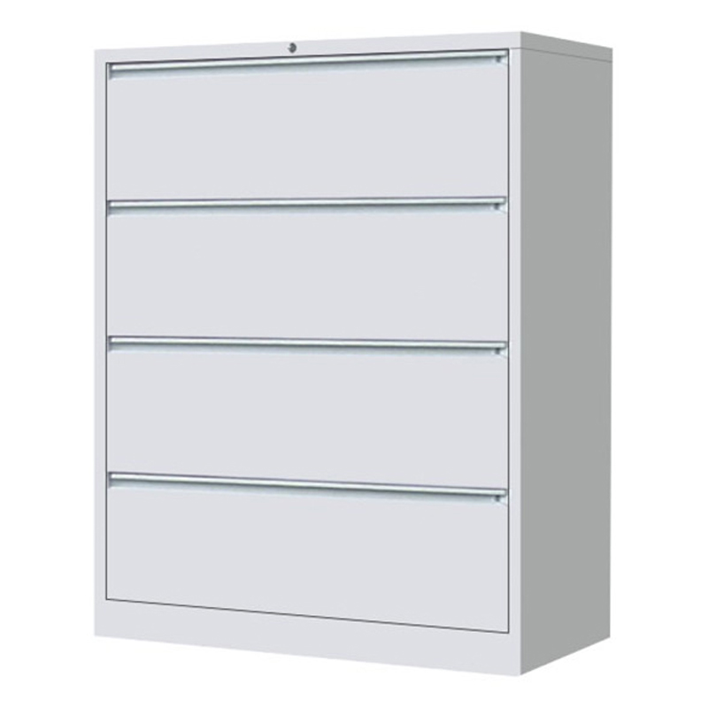 Factory Free sample White Metal Filing Cabinet 3 Drawer - HG-006-A-4D Office Furniture Lockable lateral metal 4 drawer hanging filing cabinet – Hongguang