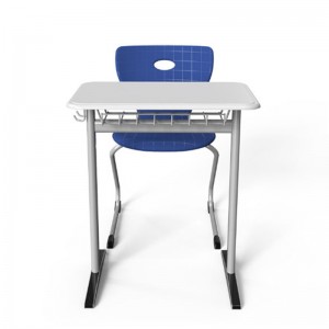 HG-D03 Modern Metal Classroom Furniture Desk Meja Sekolah Lan Kursi Steel Meja Belajar Anak