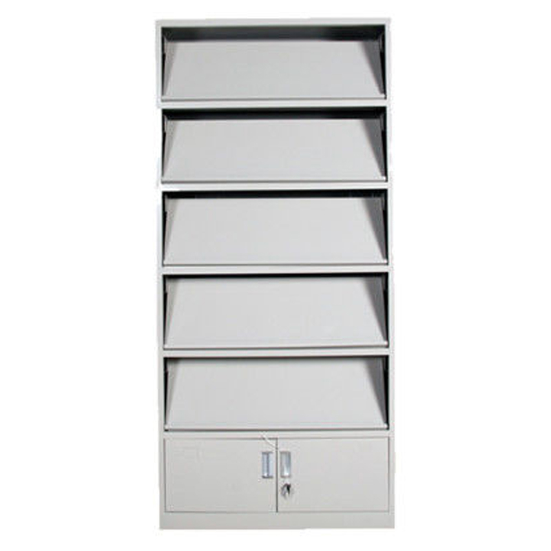 Reasonable price for Metal Locker Shelf - HG-420C School Furniture Library Bookshelf Iron Metal Single Sided Bookshelf Steel Bookcases – Hongguang