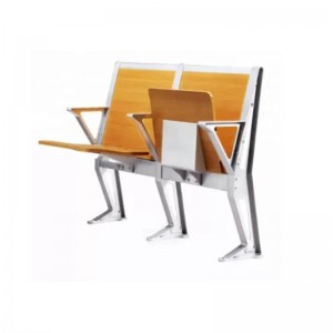 HG-110 Classroom Chair And Desk In College University School Furniture Steel Study Table Folded Desk