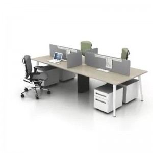 HG-B01-D30 Komerciniai aukštos kokybės modernaus dizaino plieniniai biuro baldai 4 asmenų stalinė darbo vieta