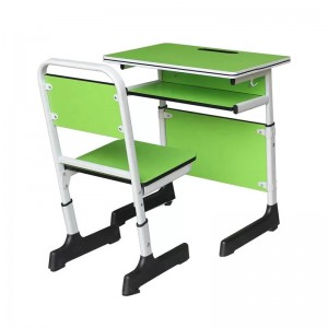 HG-A03 Double Student Desk Dan Chair Metal School Furniture Meja Belajar Anak