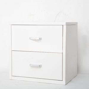HG-C2 Metal mini ສອງ drawers ຕູ້ເກັບຮັກສາການນໍາໃຊ້ສໍາລັບຕາຕະລາງເທິງ
