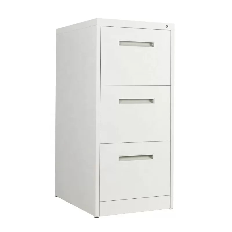 Top Suppliers White And Gold File Cabinet - HG-002-L-3D Modern design steel 3-drawer lateral filing cabinet – Hongguang