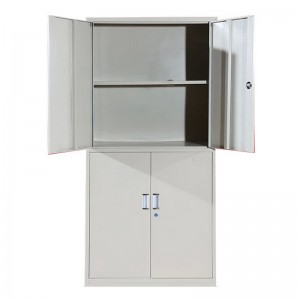 HG-009 Swing 4 Door Metal Cupboard / Knock Down Doble-Tier Steel Storage Cabinet