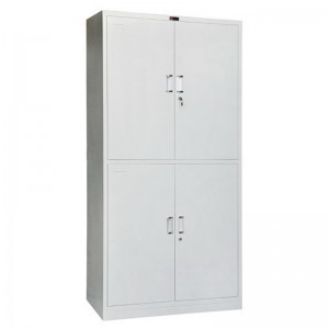 HG-009 Swing 4 Door Metal Cupboard / Knock Down Double-Tier Steel Storage Cabinet