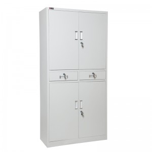 HG-012 Middle 2 Drawers Full Height Swing Door Steel Filing Cabinet
