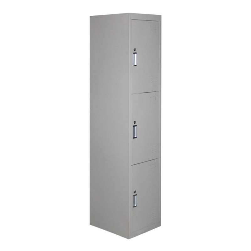 2021 New Style Double Tier Metal Lockers - HG-032-03 Metal Three Door Locker Steel Three Door Cabinet For School Office With Mirror and Lock – Hongguang