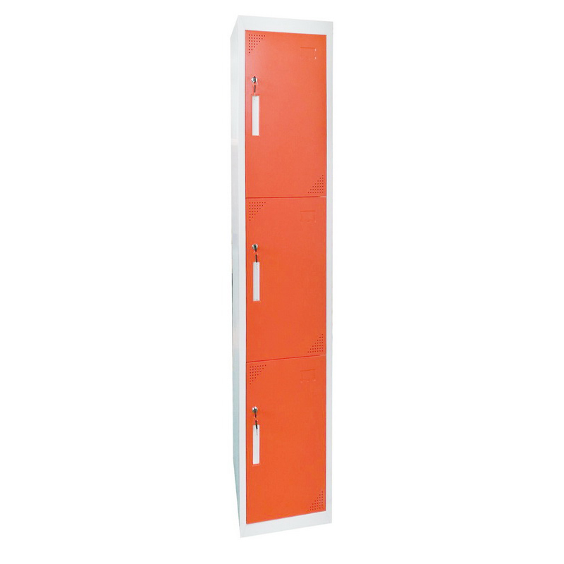 factory Outlets for Ikea Lockers Metal - HG-032L 3 door bedroom steel wardrobe home furniture clothes locker steel locker metal furniture – Hongguang