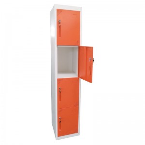 HG-033L 4 door steel metal locker for gym or swimming pool/cheap wardrobe clothes cabinet for changing room
