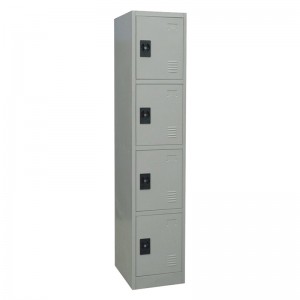 HG-033N Commercial gym steel locker gray black and white 4 doors single body clothing Furniture/wardrobe