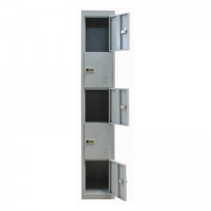 HG-034MM Cheap 5 door code lock closet cabinet/cloth cabinet wardrobe/cheap pantry cabinet