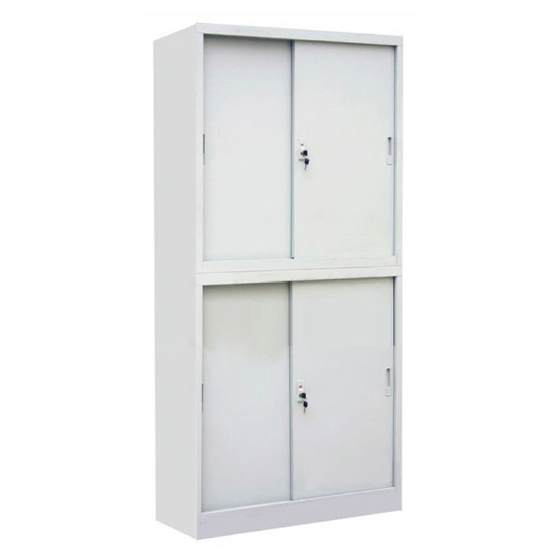 Big discounting Steel Single Door Cupboard - HG-476-01 2-Tier Steel Sliding Door Cabinet Upper/Lower Sliding Configuration – Hongguang