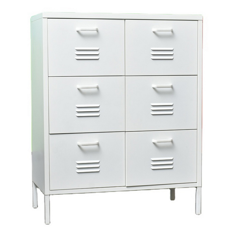 China Factory for Small Metal Cupboard - HG-6D Bedroom storage chest drawer furniture 6 drawer cabinet – Hongguang