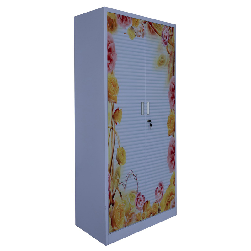 Best-Selling How To Paint A Metal Locker - HG-P04 Double Door Living Room thermal transferred Simple Almirah Design Steel  Wardrobe – Hongguang