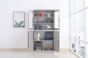 HG-SS010-01 Балконски шкаф от неръждаема стомана за домакинска и офис употреба и железен шкаф за мебели