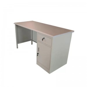 HG-B01-D9 Kualitas tinggi abu-abu muda sederhana 1 laci lemari baja perabot kantor meja