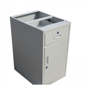 HG-B01-D9 Высококачественный светло-серый простой офисный стол из стали с 1 выдвижным ящиком