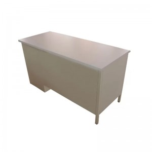 HG-B01-D9 Висококвалитетно светло сиво биро за канцелариски мебел од челик со 1 фиока