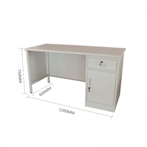 ХГ-Б01-Д9 Висококвалитетни сто за канцеларијски намештај, светло сиви, једноставан са 1 фиоком