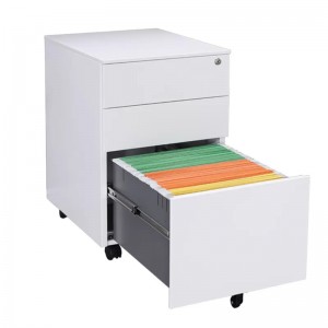 HG-B09 ສີເຄື່ອງເຟີນີເຈີຫ້ອງການສໍາລັບ A4 drawer ຍື່ນຕູ້ເກັບຮັກສາໂລຫະ pedestal ມືຖື