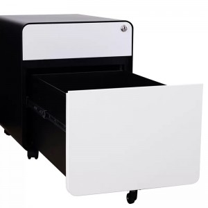 SB-X009 peralatan kantor logam 3 laci kothak mobile pedestal lemari panyimpenan file dikunci