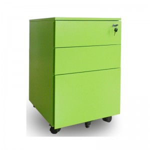 HG-B09 Mobiliari d'oficina colorit per a calaix A4 armari d'emmagatzematge metàl·lic Pedestal mòbil