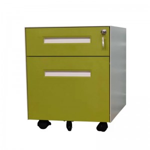 HG-B09-6 mobile pedestal maliit na 2 drawer lateral file cabinet na buong assembly