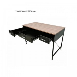 HG-B01-D15 Энгийн 3 шургуулгатай зэвэрдэггүй ган оффисын тавилга модон ширээний гэрийн ширээ