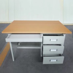 HG-094C-01 Einfacher und abnehmbarer Büromöbel-Computertisch aus Stahl mit 3 Schubladen, multifunktionaler Schreibtisch