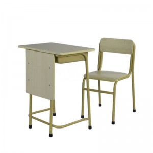 HG-0111 Skolemøbler i stål for klasseromsstudent Studiebord Metall skrivebord og stol Lesebord for barn
