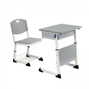HG-D201 Birou și scaun pentru studenți Mobilier școlar Mobilier din oțel Masă de lectură pentru copii cu sertar