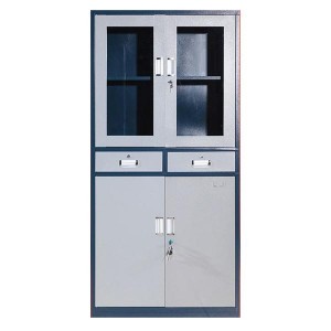 HG-011 занишана врата со 2 нивоа со 2 фиоки, челична шкафче за филтрирање, термички префрлен